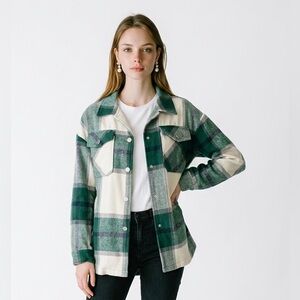 Blush Mark Oversized Shacket.     LTOP541